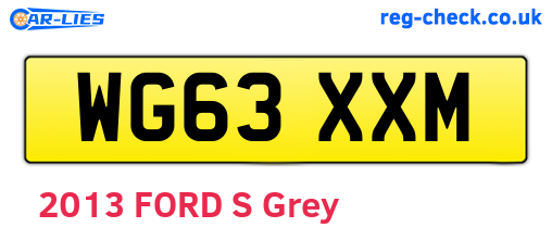 WG63XXM are the vehicle registration plates.