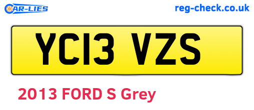 YC13VZS are the vehicle registration plates.