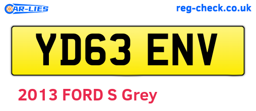 YD63ENV are the vehicle registration plates.