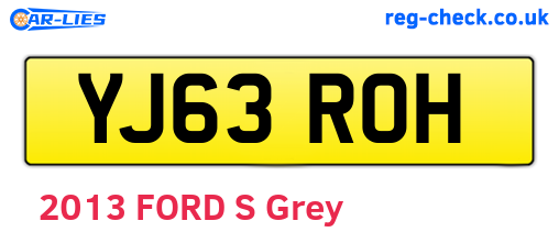 YJ63ROH are the vehicle registration plates.