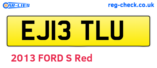 EJ13TLU are the vehicle registration plates.