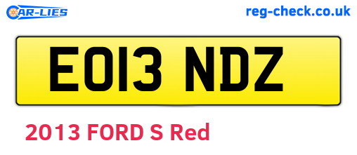 EO13NDZ are the vehicle registration plates.