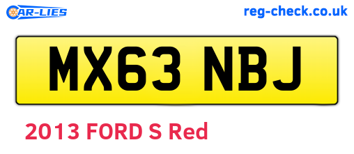MX63NBJ are the vehicle registration plates.