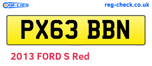 PX63BBN are the vehicle registration plates.