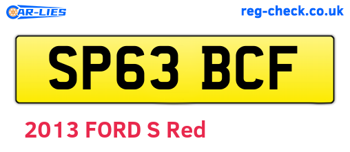 SP63BCF are the vehicle registration plates.