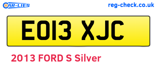 EO13XJC are the vehicle registration plates.