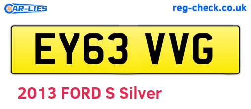 EY63VVG are the vehicle registration plates.