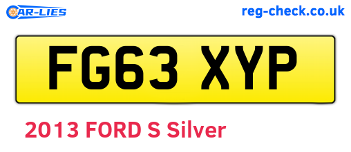 FG63XYP are the vehicle registration plates.