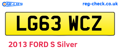 LG63WCZ are the vehicle registration plates.