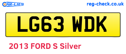 LG63WDK are the vehicle registration plates.