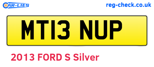 MT13NUP are the vehicle registration plates.