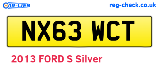 NX63WCT are the vehicle registration plates.