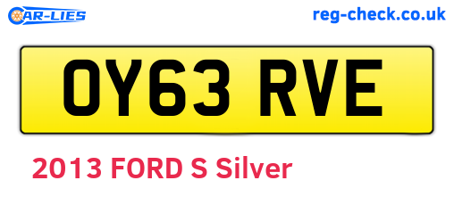 OY63RVE are the vehicle registration plates.