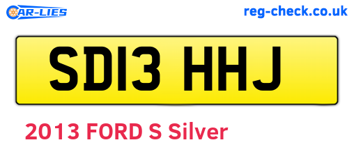 SD13HHJ are the vehicle registration plates.