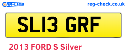 SL13GRF are the vehicle registration plates.