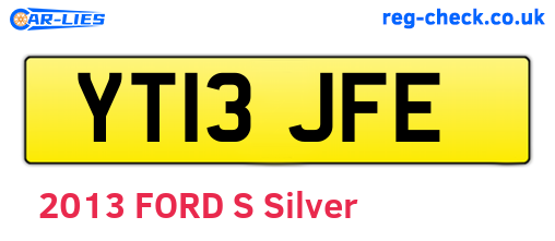 YT13JFE are the vehicle registration plates.