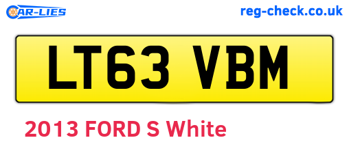 LT63VBM are the vehicle registration plates.