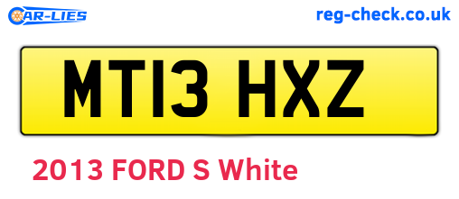 MT13HXZ are the vehicle registration plates.