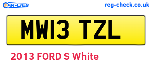 MW13TZL are the vehicle registration plates.