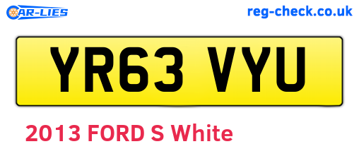 YR63VYU are the vehicle registration plates.