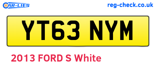 YT63NYM are the vehicle registration plates.