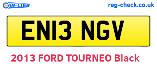 EN13NGV are the vehicle registration plates.