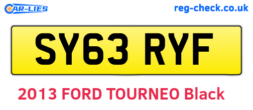 SY63RYF are the vehicle registration plates.