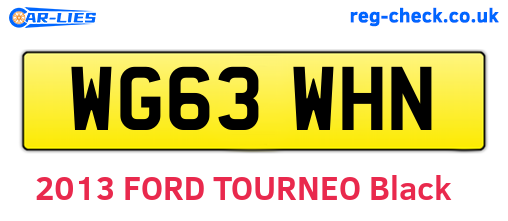 WG63WHN are the vehicle registration plates.