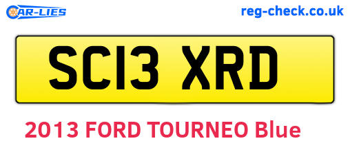 SC13XRD are the vehicle registration plates.