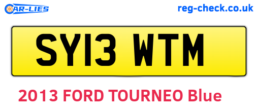 SY13WTM are the vehicle registration plates.