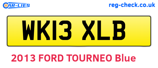 WK13XLB are the vehicle registration plates.