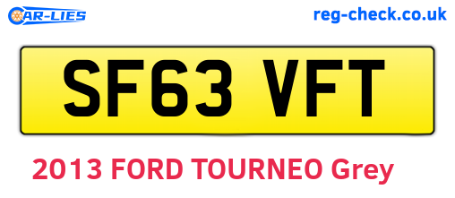 SF63VFT are the vehicle registration plates.