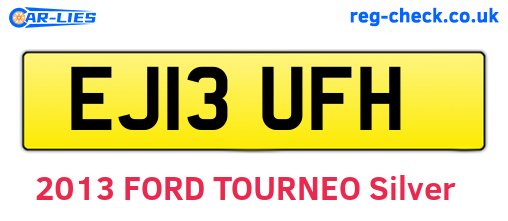 EJ13UFH are the vehicle registration plates.