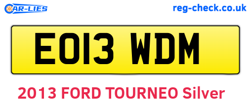 EO13WDM are the vehicle registration plates.