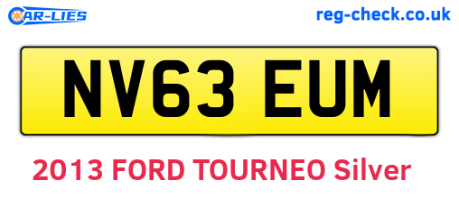 NV63EUM are the vehicle registration plates.