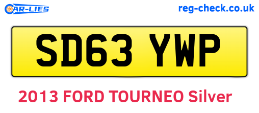 SD63YWP are the vehicle registration plates.