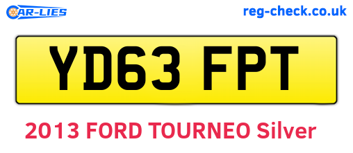YD63FPT are the vehicle registration plates.