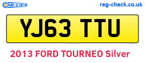YJ63TTU are the vehicle registration plates.