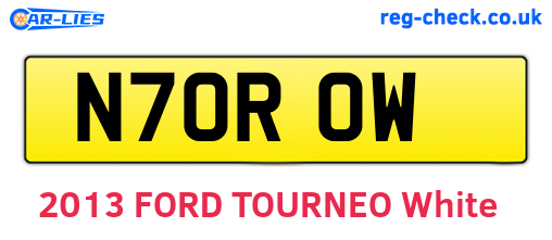 N70ROW are the vehicle registration plates.