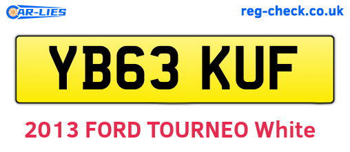YB63KUF are the vehicle registration plates.