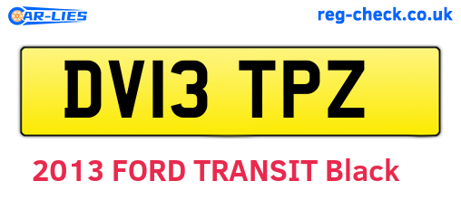 DV13TPZ are the vehicle registration plates.
