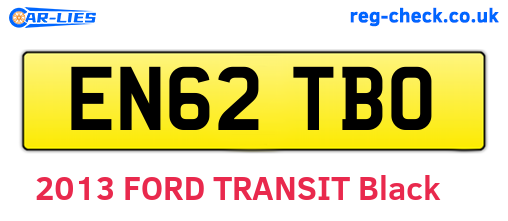 EN62TBO are the vehicle registration plates.