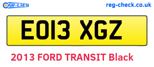 EO13XGZ are the vehicle registration plates.