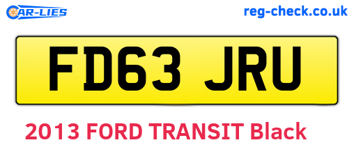 FD63JRU are the vehicle registration plates.
