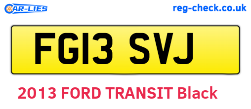 FG13SVJ are the vehicle registration plates.