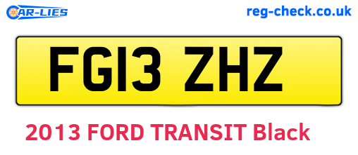 FG13ZHZ are the vehicle registration plates.