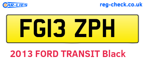 FG13ZPH are the vehicle registration plates.