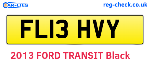 FL13HVY are the vehicle registration plates.