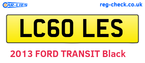 LC60LES are the vehicle registration plates.