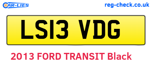 LS13VDG are the vehicle registration plates.